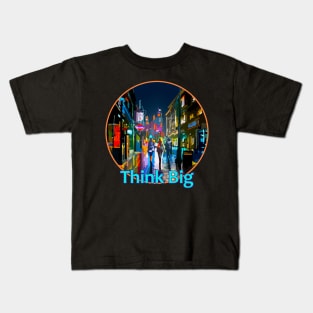 Abstract Circle Walk Through The City At Night Kids T-Shirt